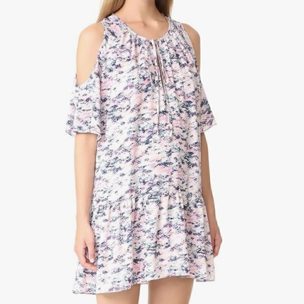 Amanda Uprichard Ora Snake Print Cold Shoulder Dress Size small